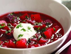 Recipe for Borscht Soup with Beets