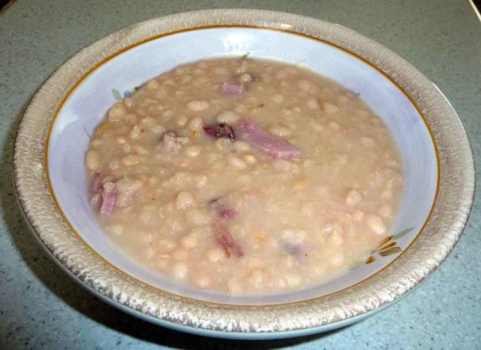 Recipe for bean and bacon soup