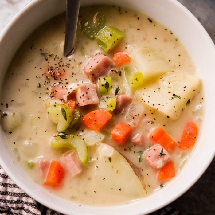 Recipe potato soup with ham