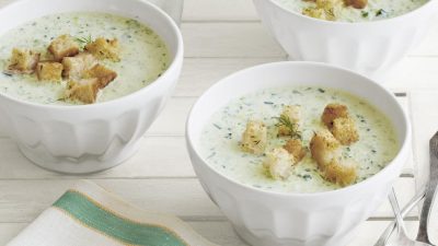 Recipe for hot cucumber soup